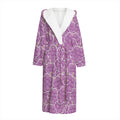 Cute Grape Pattern Print Hooded Bathrobe