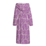 Cute Grape Pattern Print Hooded Bathrobe
