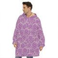 Cute Grape Pattern Print Hoodie Blanket