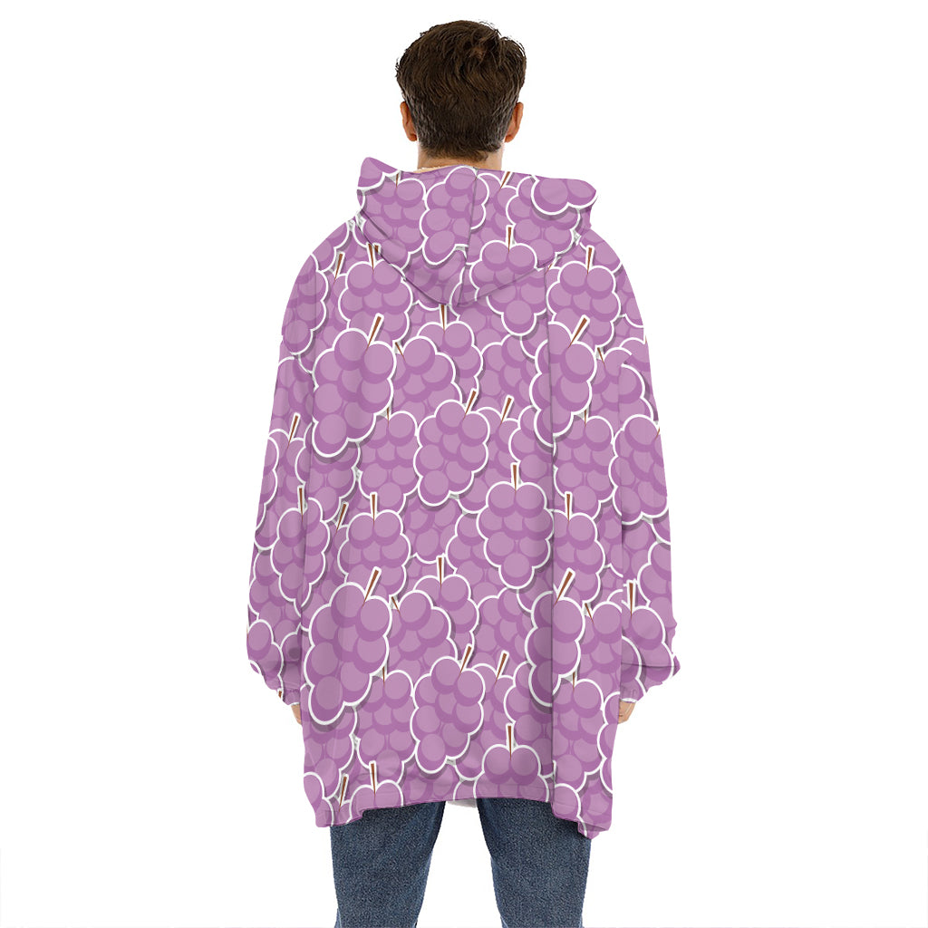 Cute Grape Pattern Print Hoodie Blanket