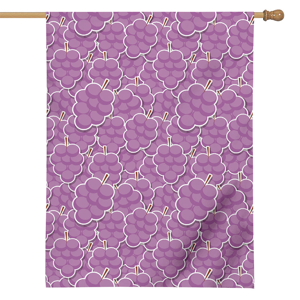 Cute Grape Pattern Print House Flag