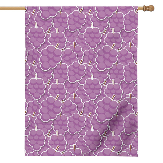 Cute Grape Pattern Print House Flag