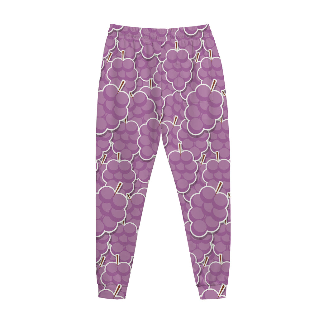Cute Grape Pattern Print Jogger Pants