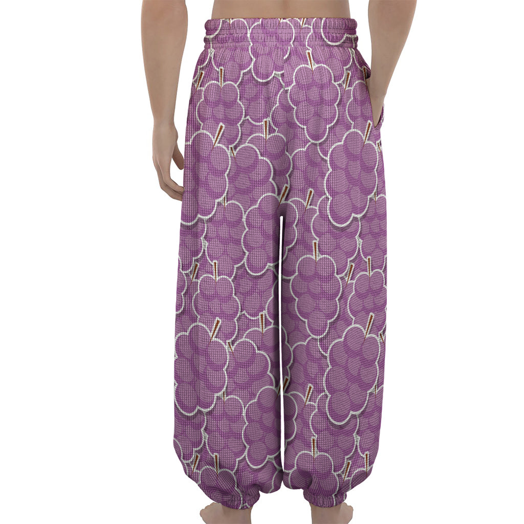 Cute Grape Pattern Print Lantern Pants