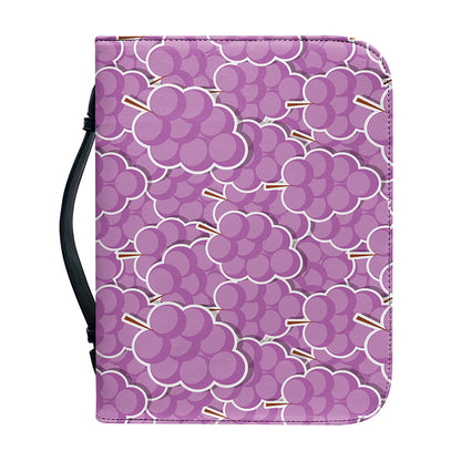 Cute Grape Pattern Print Leather Bible Cover
