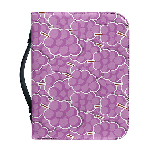 Cute Grape Pattern Print Leather Bible Cover