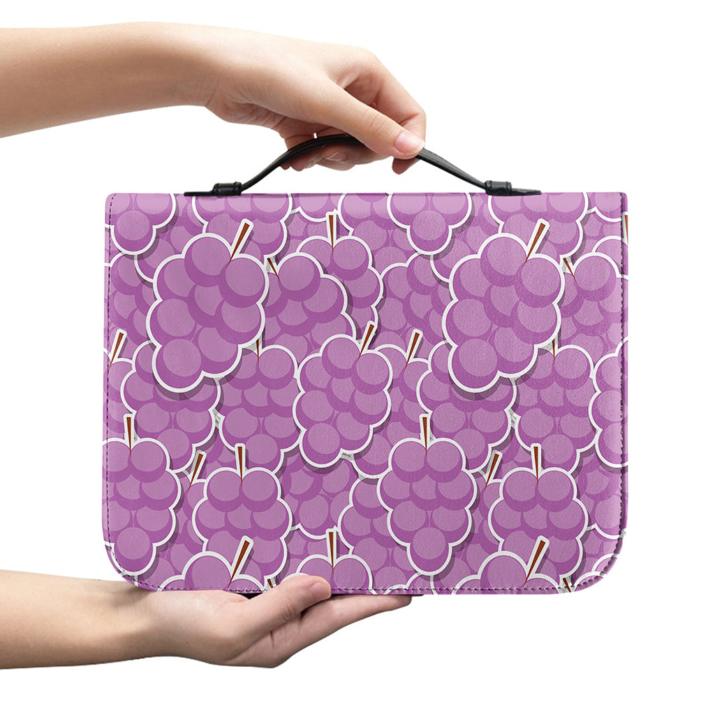 Cute Grape Pattern Print Leather Bible Cover