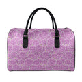 Cute Grape Pattern Print Leather Duffel Bag