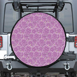 Cute Grape Pattern Print Leather Spare Tire Cover