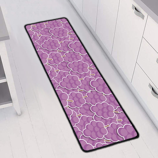Cute Grape Pattern Print Long Kitchen Mat