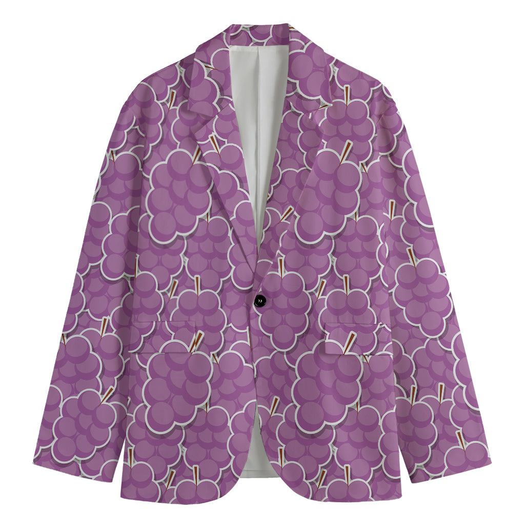 Cute Grape Pattern Print Men's Blazer