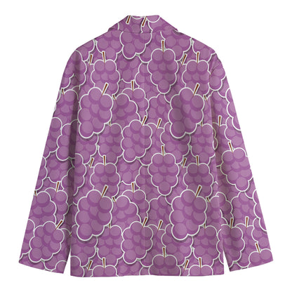 Cute Grape Pattern Print Men's Blazer