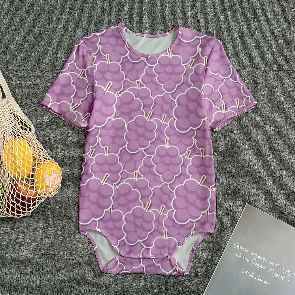 Cute Grape Pattern Print Men's Bodysuit