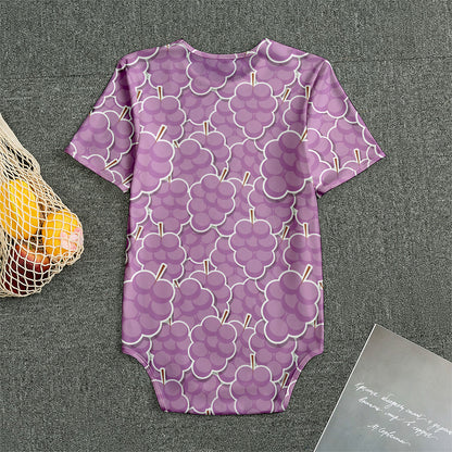 Cute Grape Pattern Print Men's Bodysuit