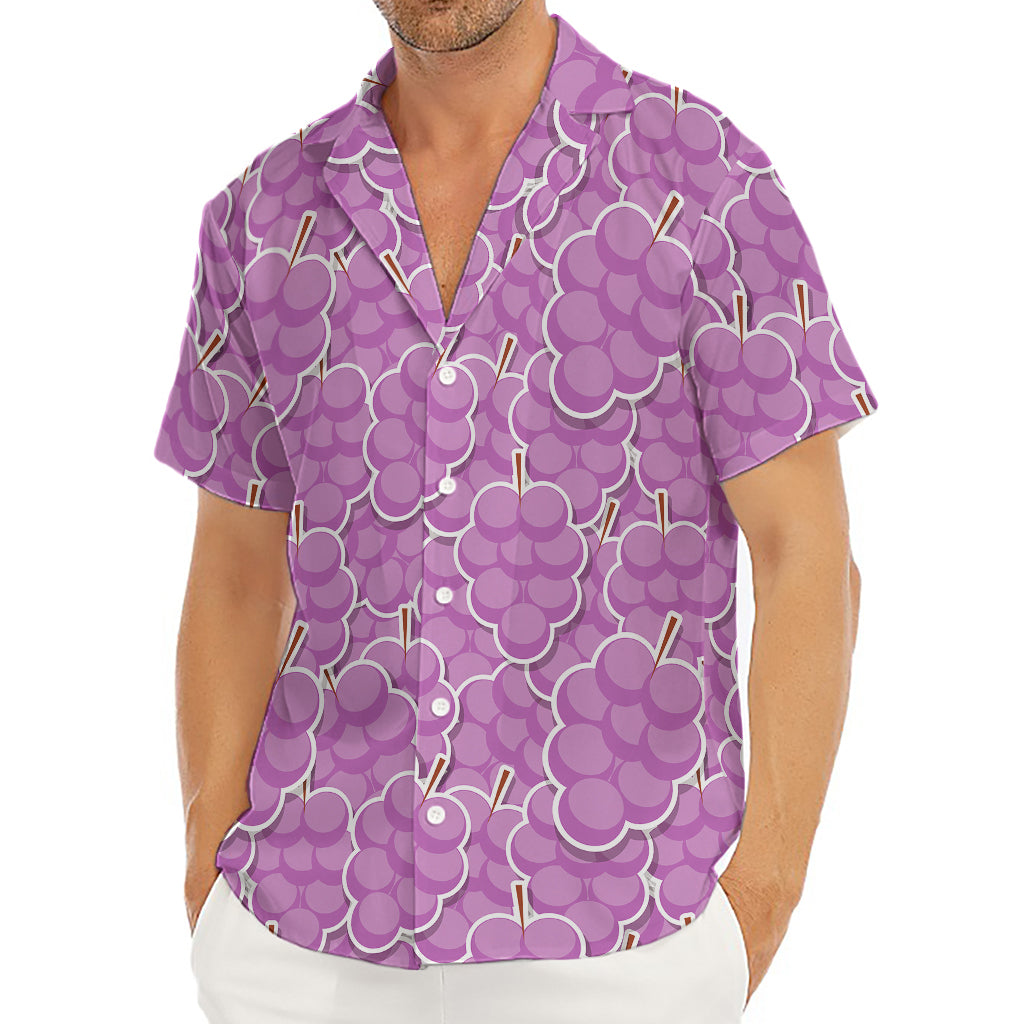 Cute Grape Pattern Print Men's Deep V-Neck Shirt