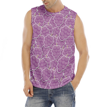 Cute Grape Pattern Print Men's Fitness Tank Top