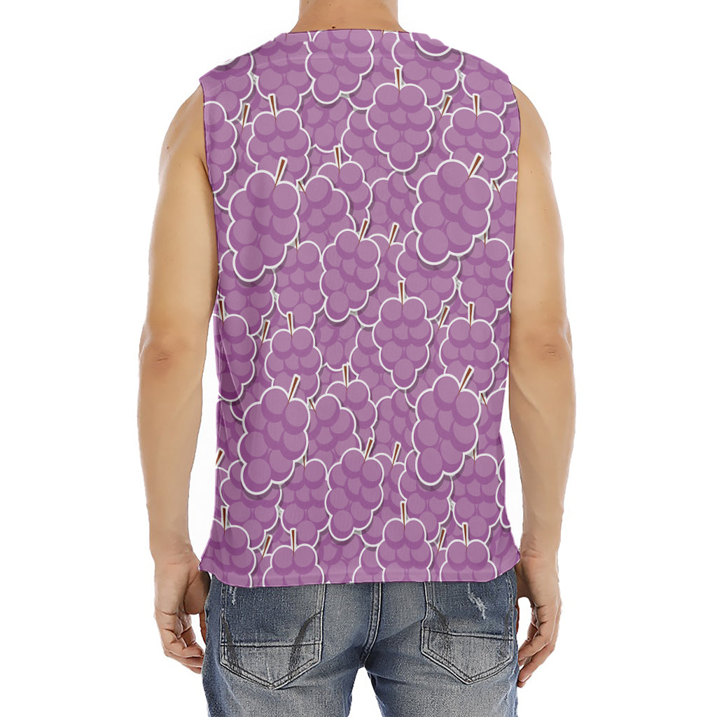 Cute Grape Pattern Print Men's Fitness Tank Top