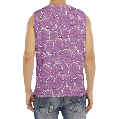 Cute Grape Pattern Print Men's Fitness Tank Top