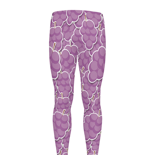 Cute Grape Pattern Print Men's leggings