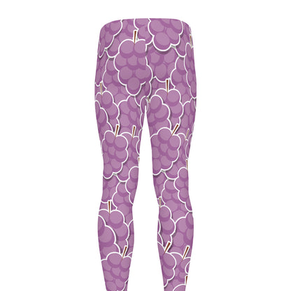 Cute Grape Pattern Print Men's leggings