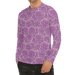 Cute Grape Pattern Print Men's Long Sleeve Rash Guard