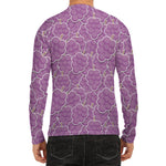 Cute Grape Pattern Print Men's Long Sleeve Rash Guard