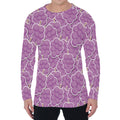 Cute Grape Pattern Print Men's Long Sleeve T-Shirt