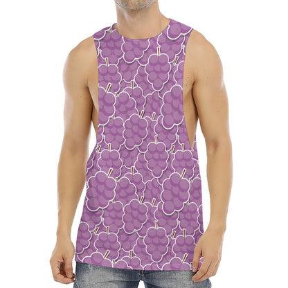Cute Grape Pattern Print Men's Muscle Tank Top
