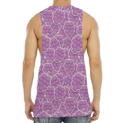 Cute Grape Pattern Print Men's Muscle Tank Top
