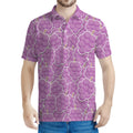 Cute Grape Pattern Print Men's Polo Shirt