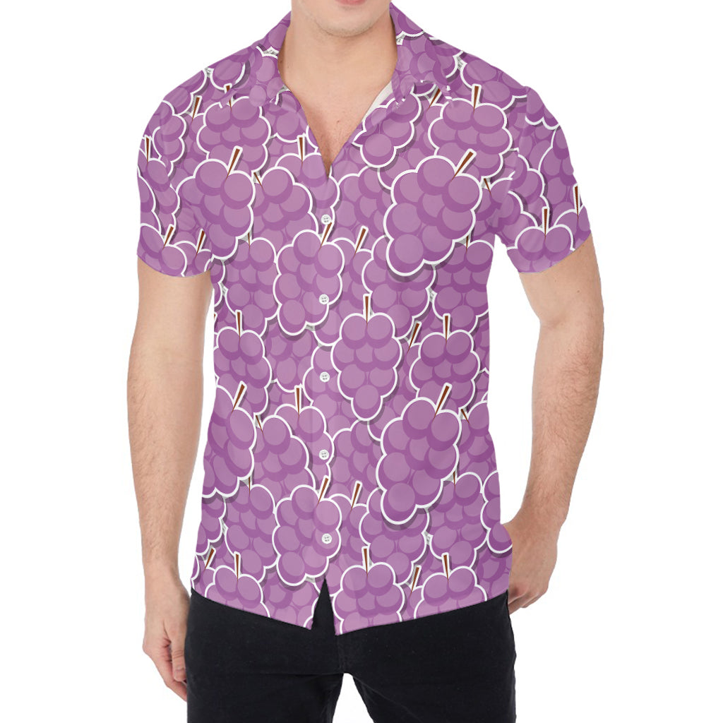 Cute Grape Pattern Print Men's Shirt