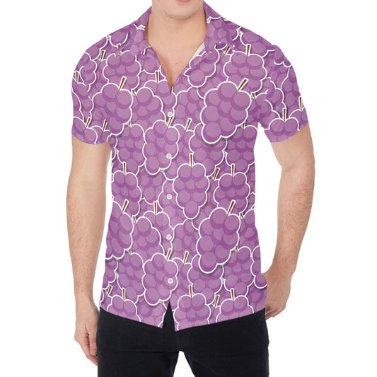 Cute Grape Pattern Print Men's Shirt