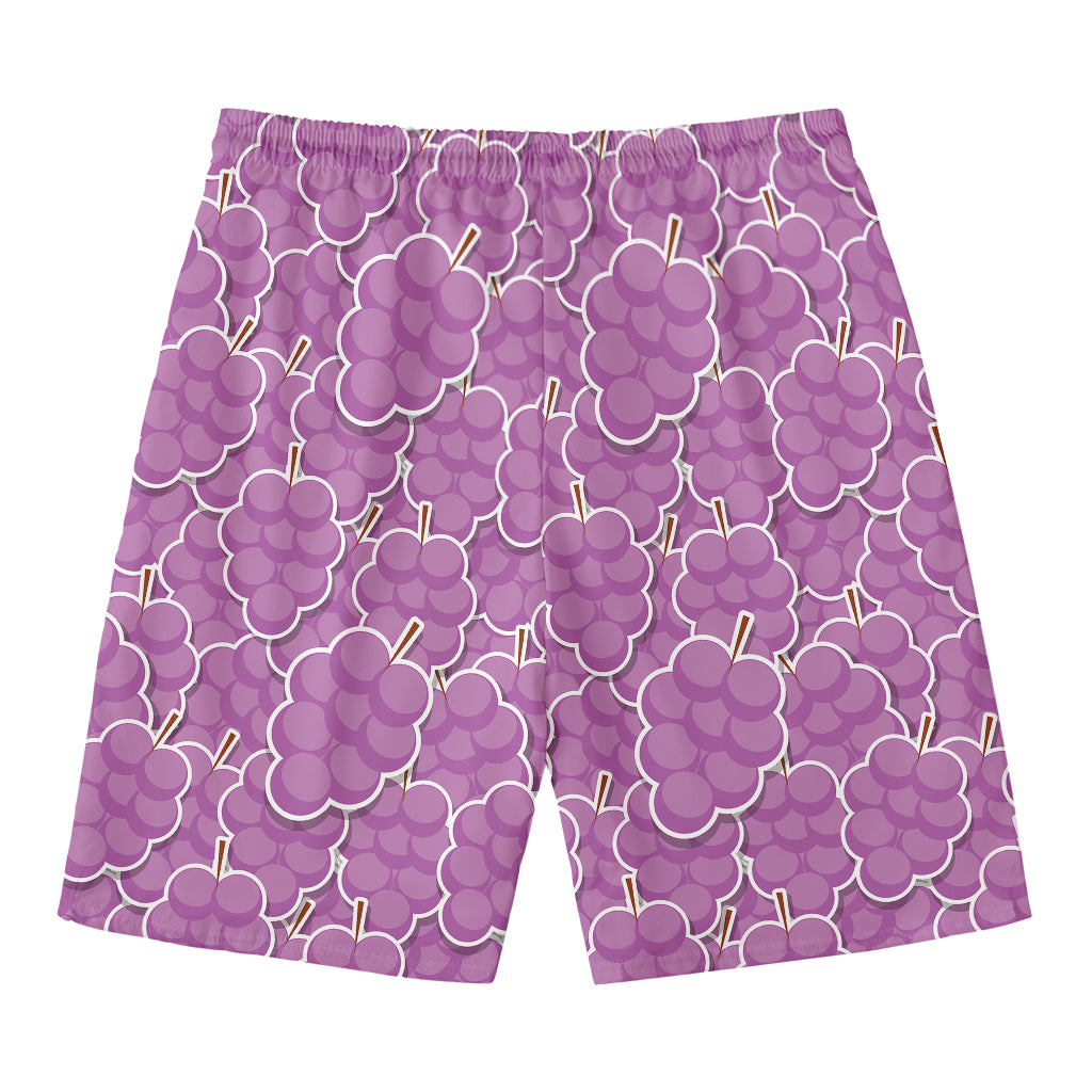 Cute Grape Pattern Print Men's Swim Trunks