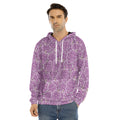 Cute Grape Pattern Print Men's Velvet Pullover Hoodie