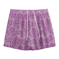 Cute Grape Pattern Print Mesh Shorts