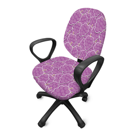 Cute Grape Pattern Print Office Chair Cover