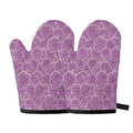 Cute Grape Pattern Print Oven Mitts