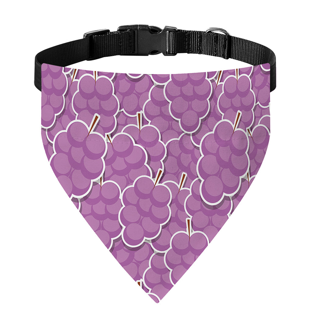 Cute Grape Pattern Print Over The Collar Dog Bandana
