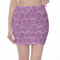 Cute Grape Pattern Print Pencil Mini Skirt