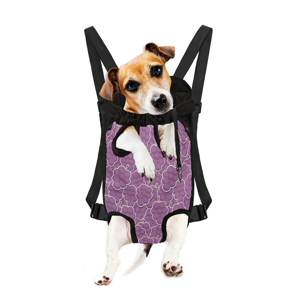 Cute Grape Pattern Print Pet Carrier Backpack