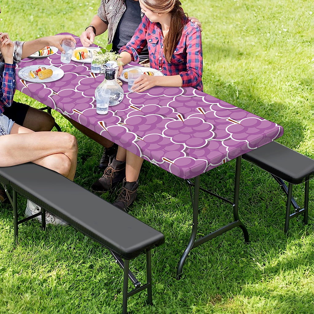 Cute Grape Pattern Print Picnic Table Cover