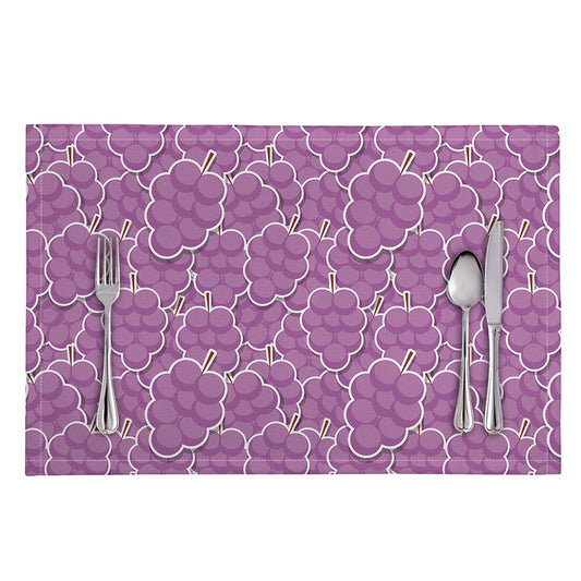 Cute Grape Pattern Print Placemat