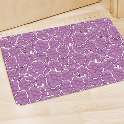 Cute Grape Pattern Print Polyester Doormat