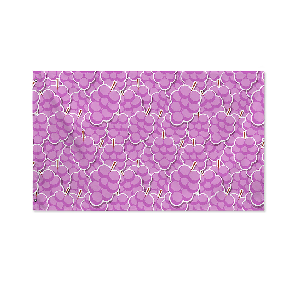 Cute Grape Pattern Print Polyester Flag