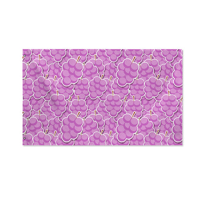 Cute Grape Pattern Print Polyester Flag