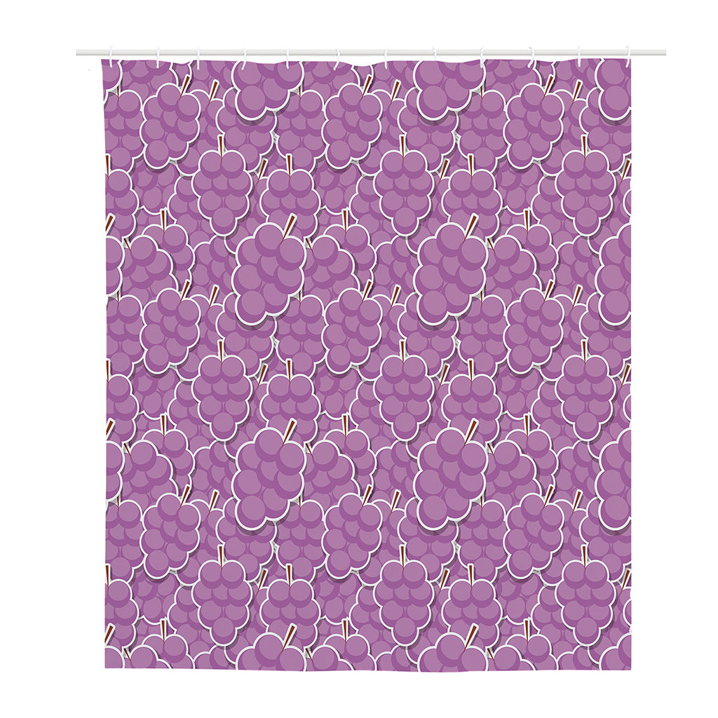 Cute Grape Pattern Print Polyester Shower Curtain