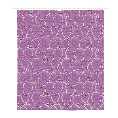 Cute Grape Pattern Print Polyester Shower Curtain
