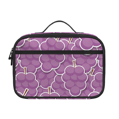 Cute Grape Pattern Print Portable Lunch Bag