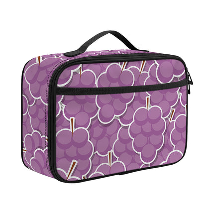 Cute Grape Pattern Print Portable Lunch Bag