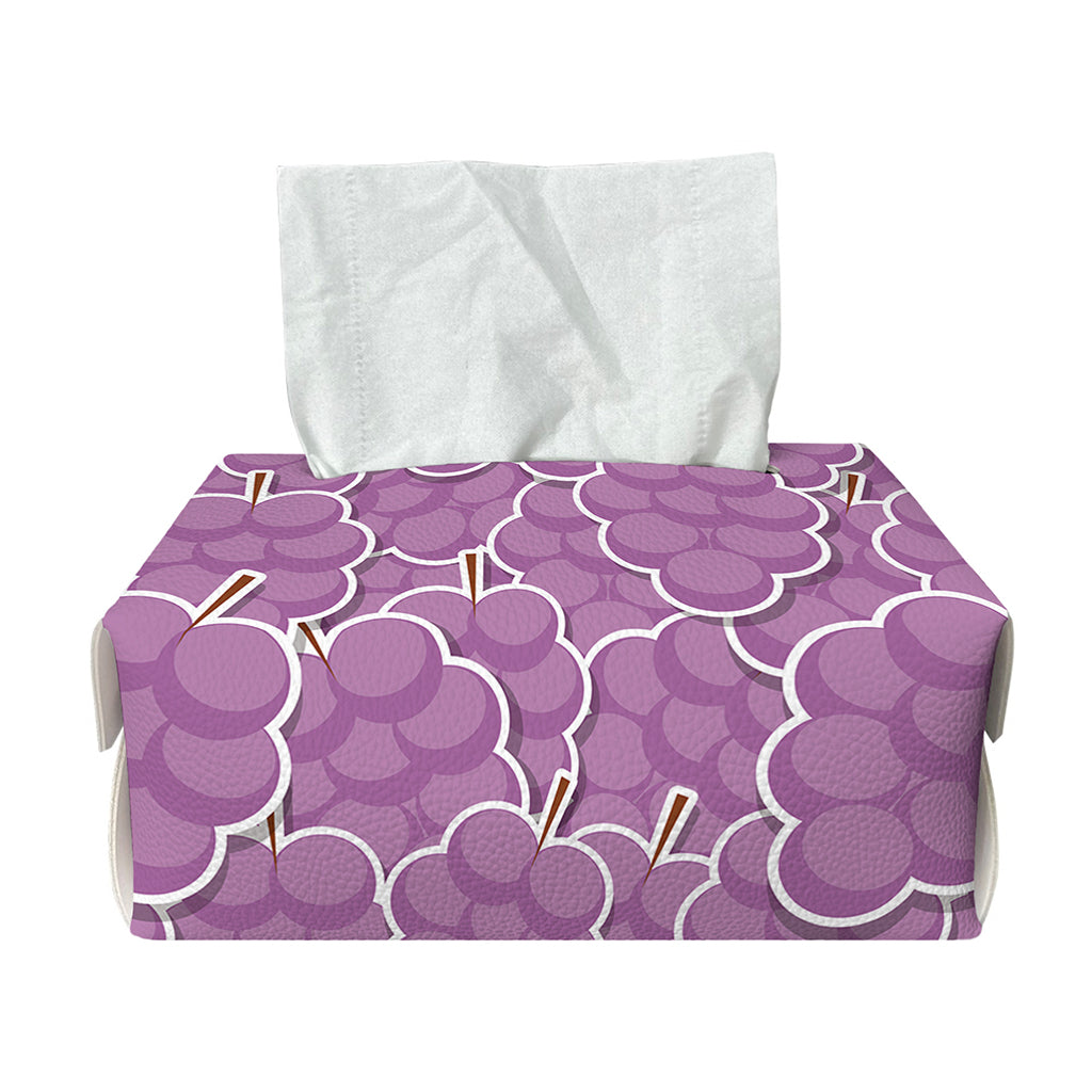 Cute Grape Pattern Print Rectangle Tissue Box Cover